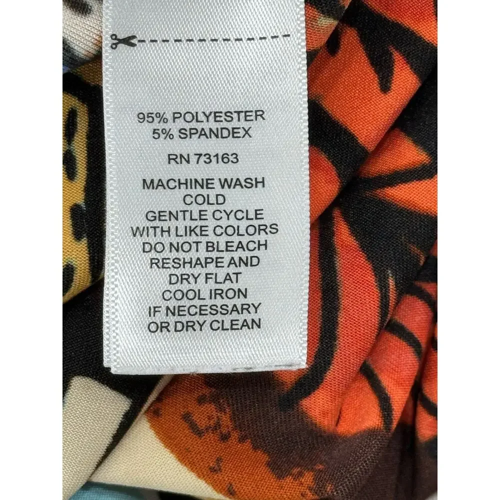 Melissa Paige Women's Palazzo Pants Petites XL Bold Multicolor Print Boho Resort - Picture 5 of 8